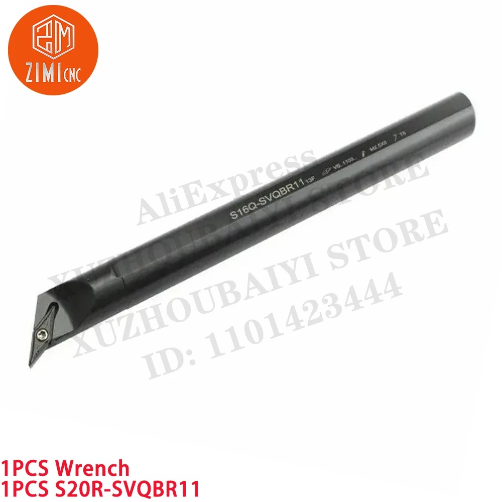 1PCS S20R-SVQBR11 20*200mm CNC Lathe Internal Turning Tool Holder For VBMT11 Insert CNC tool metal lathe mechanical cutting tool