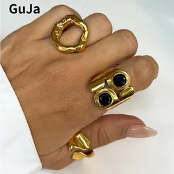 Modern Jewelry European and American Design Geometric Metal Rings For Women Party Gifts Exaggerative Accessories Dropshipping