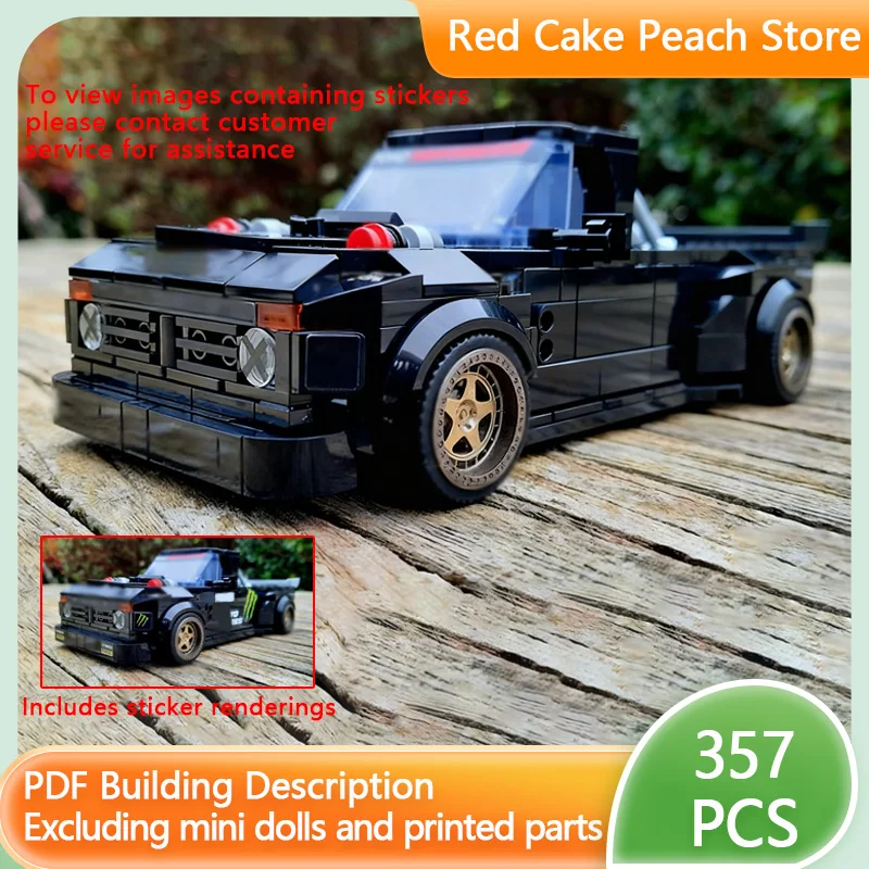 

Модель Speed Champion MOC, строительные кирпичи F150, американский мускулистый автомобиль, модульная технология, сборный детский костюм, игрушки, подарки, праздник