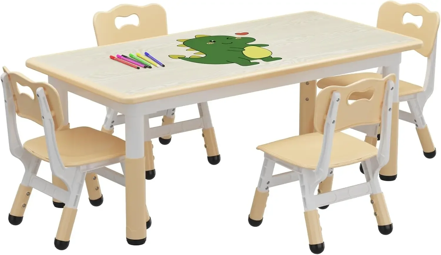 Graffiti Desktop, Non-Slip Legs, Arts & Crafts Table, Children Activity Table for Daycare Classroom Home