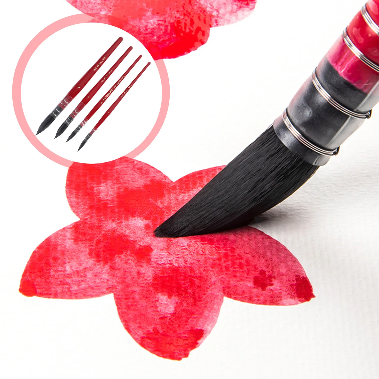 

Paint Brush Nylon Bristles Wood Handle For Face Painting Drawing Art Craft School Events Painting Set Drawing Set