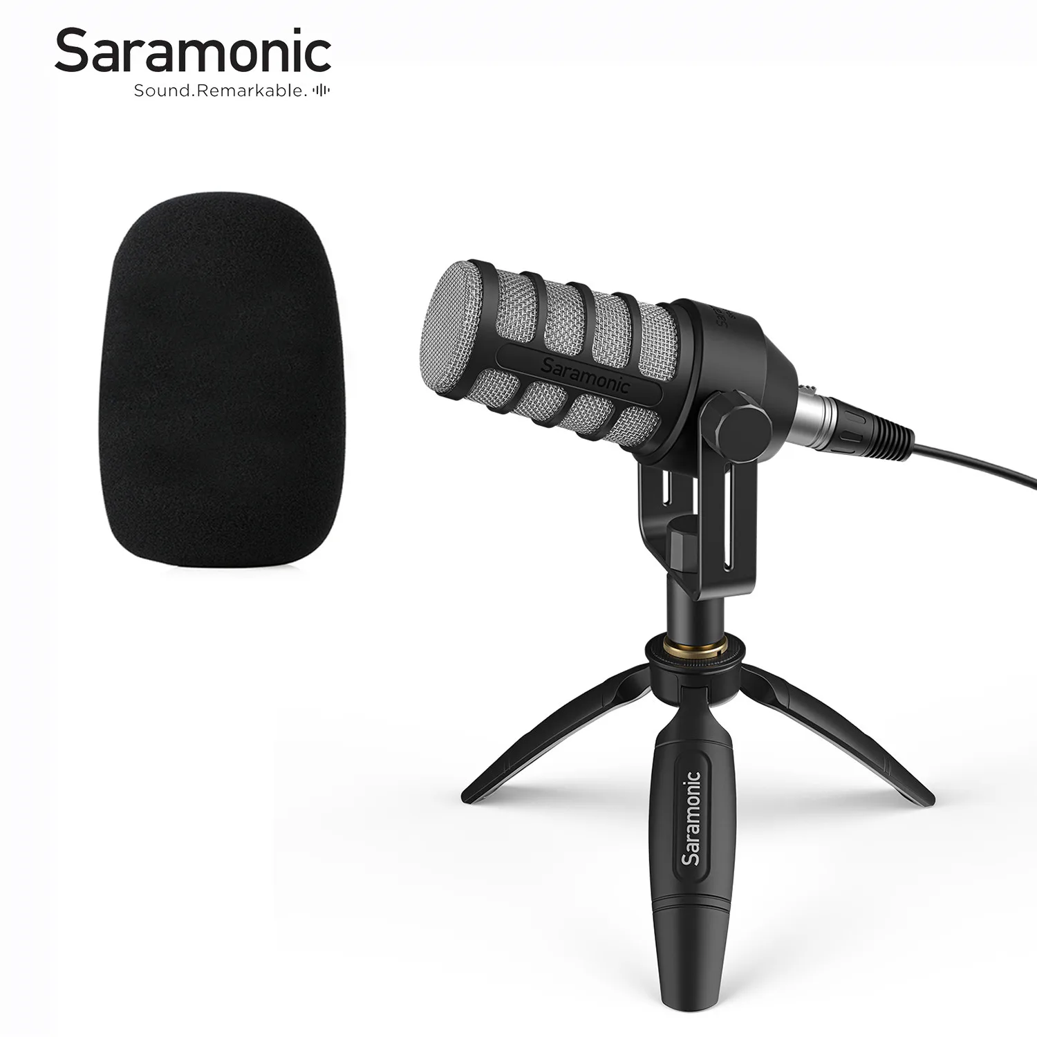 Saramonic SR-BV1 XLR Desktop Dynamic Cardioid Broadcasting Microphone for Podcasting Recording Studio Streaming Blogging Vlog