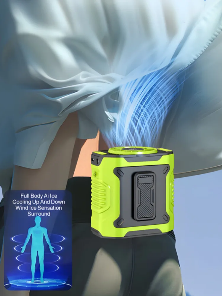 

Безлистный поясной вентилятор, высокоскоростной цифровой дисплей, мини-банк питания, задний зажим, подвесной вентилятор на талии, жестокая скорость ветра, сильный вентилятор