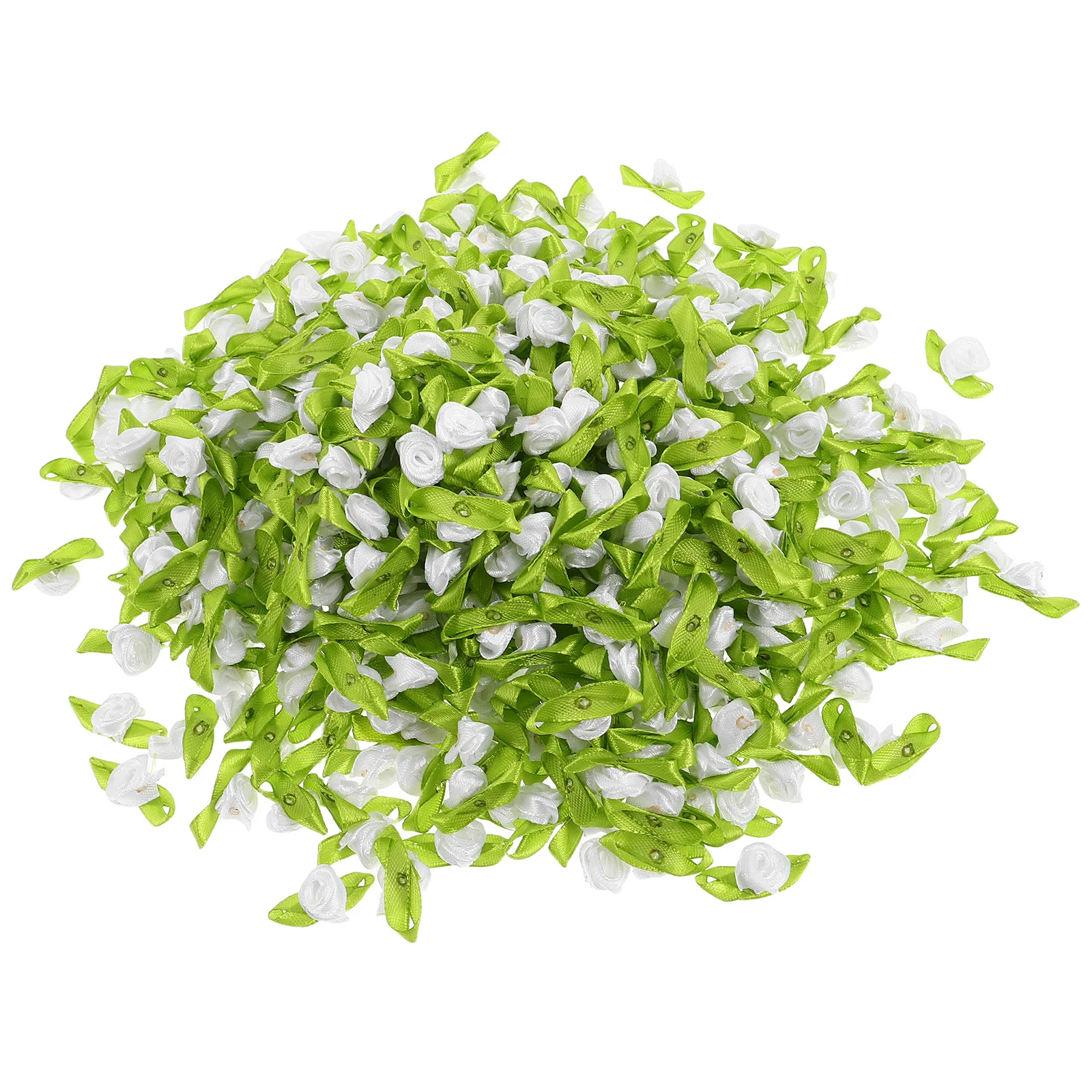 

500Pcs Mini Artificial Satin Rose Heads Small Flower Heads for Crafts Wedding Party Garland DIY Decoration Small White Rose