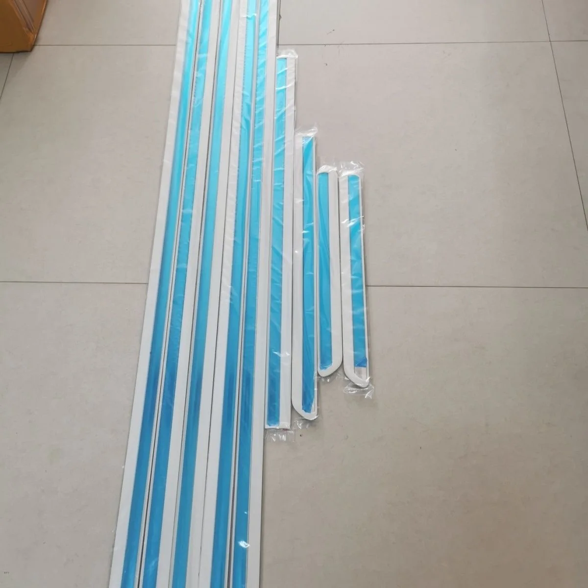 9Pcs Body Electroplating Decorative Anti-collision Strip Chrome Anti Scratch Modification for Coaster