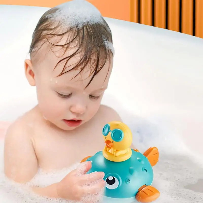 Baby Water Spray Toy Automatic Spray Water Bath Toy Light Up Bath Toys Shower Bathtub Toy For Toddlers Over 3 Years Old Cute