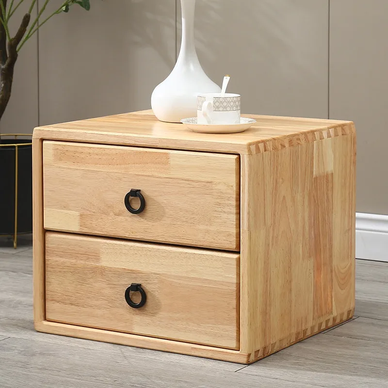 Bedside table Modern simple bedroom tenon and mortise structure integrated storage cabinet Bedside cabinet Locker storage cabine