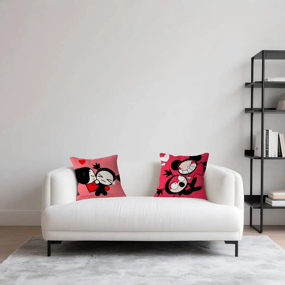 

Cute Cartoon P-Pucca G-Garu Personalized Pillow Cover Kids Bedroom Wild Party Decor Pillowcase Kid Birthday Shower Gift