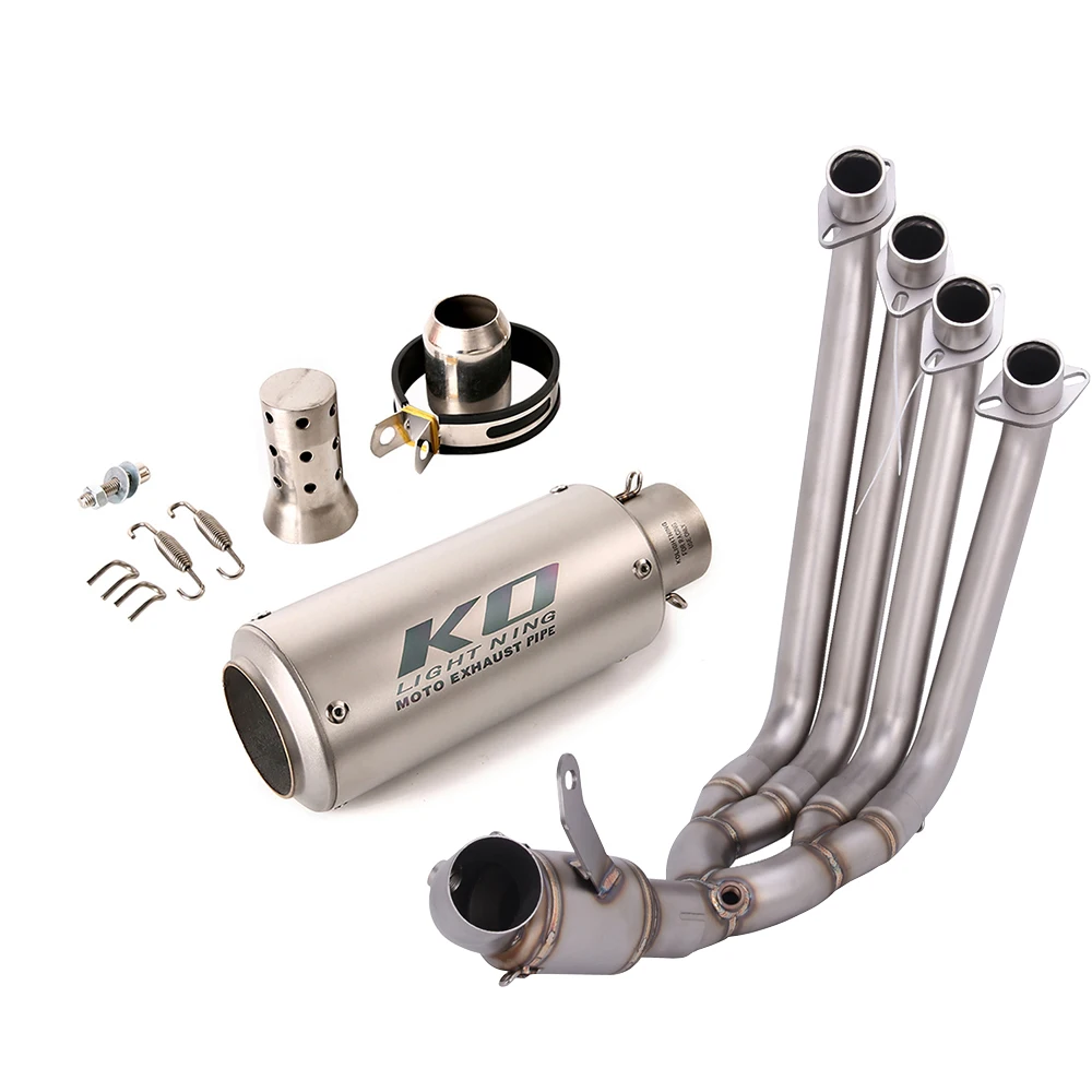For Honda CB650R CBR650R 2024-2026 Motorcycle Full Exhaust System Header Pipe  Escape Moto Muffler DB Killer Stainless Steel