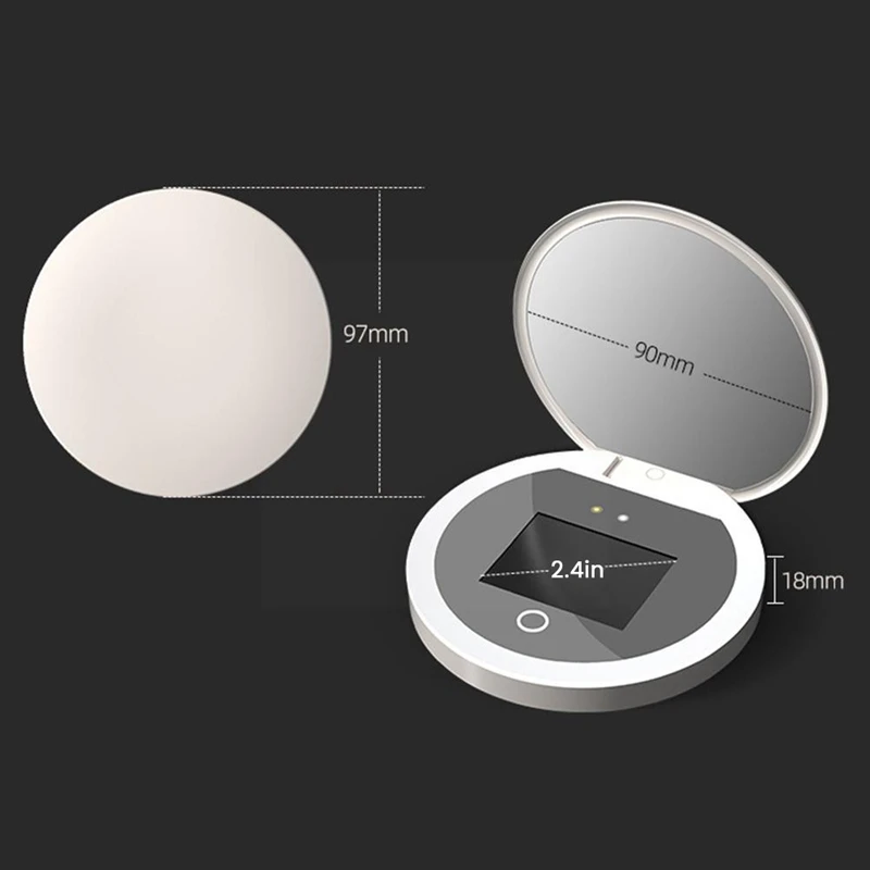 Smart UV Sunscreen Test Camera Makeup Mirror With LED Beauty Sunscreen Detection Makeup