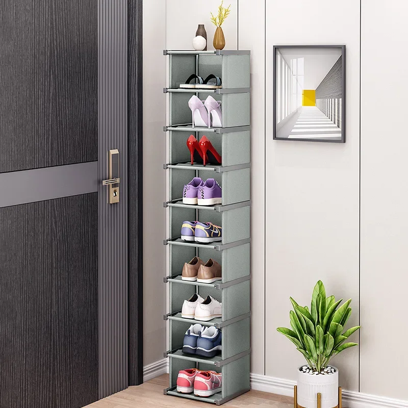 

Shoe Rack Simple Household Door Dust Shoe Cabinet Storage Artifact Space Saving Multi-layer Shoe Rack Organizer Furniture