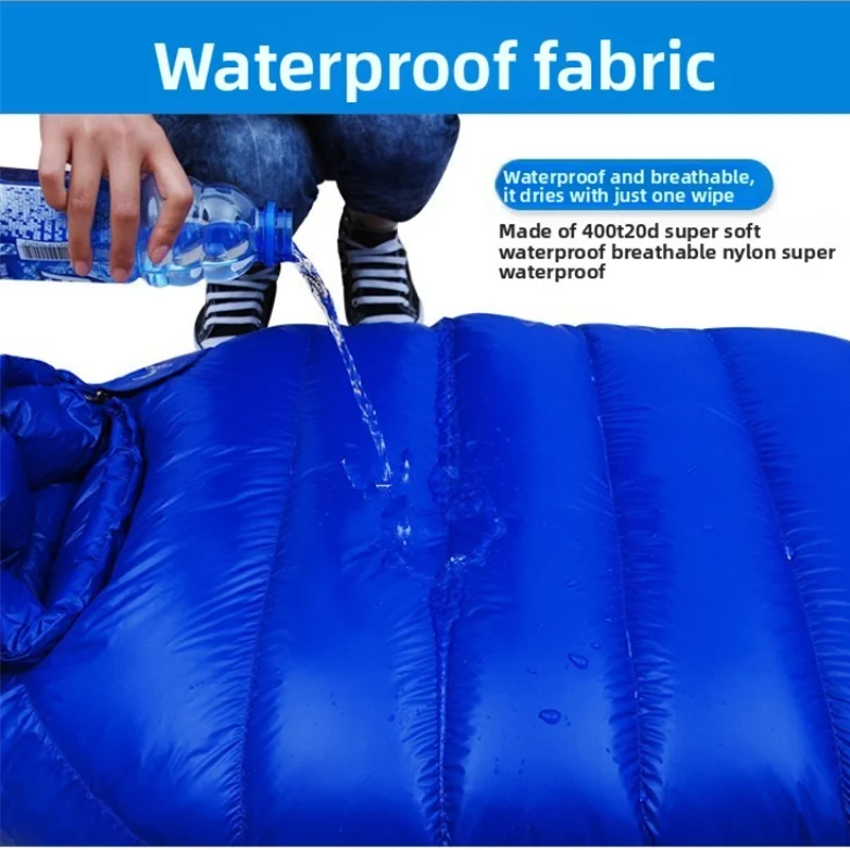 

Winter Autumn Mummy Down Sleeping Bag 400g Ultralight Nylon Portable for Outdoor Hiking Camping