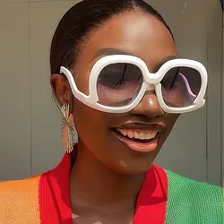 New Women's Large Frame Oval Sunglasses Fashion Women Anti-Glare Sun Glasses Retro Outdoor Shading Eyewear UV400 Glasses