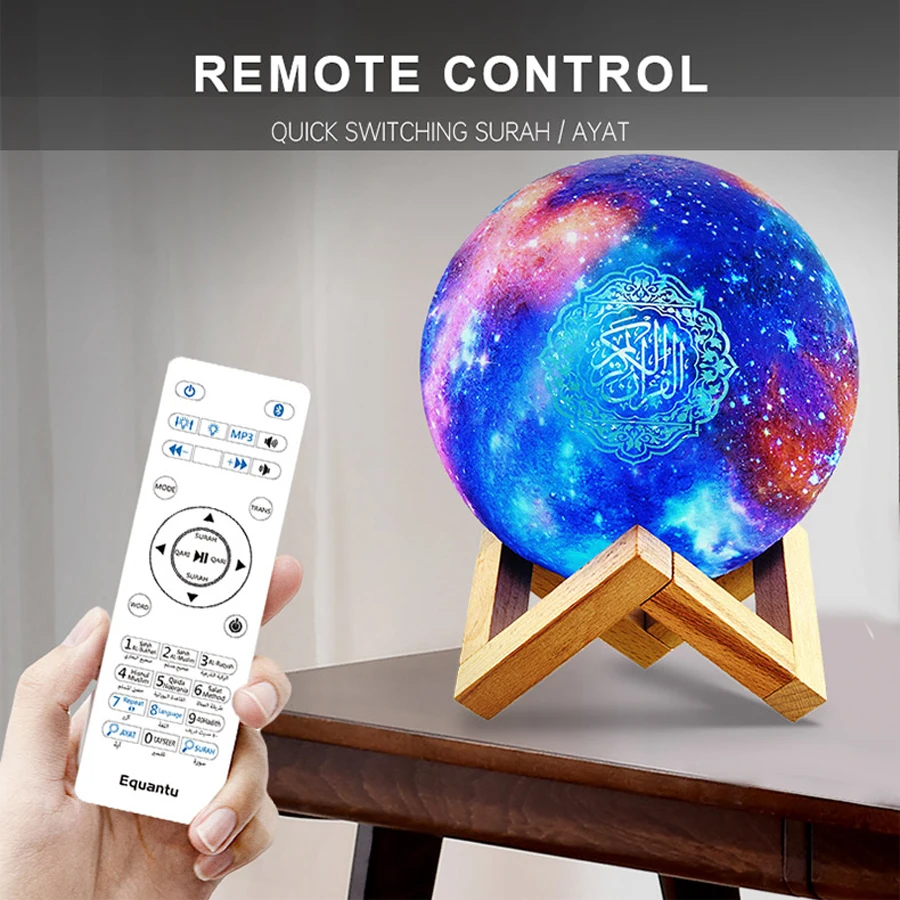 القرآن أذان مسلم القرآن مشرق سمّاعات بلوتوث المحمولة ليلة ضوء مصباح مقدس صندوق الصوت الموسيقى اللاسلكية Caixa De Som Bocina Mp3