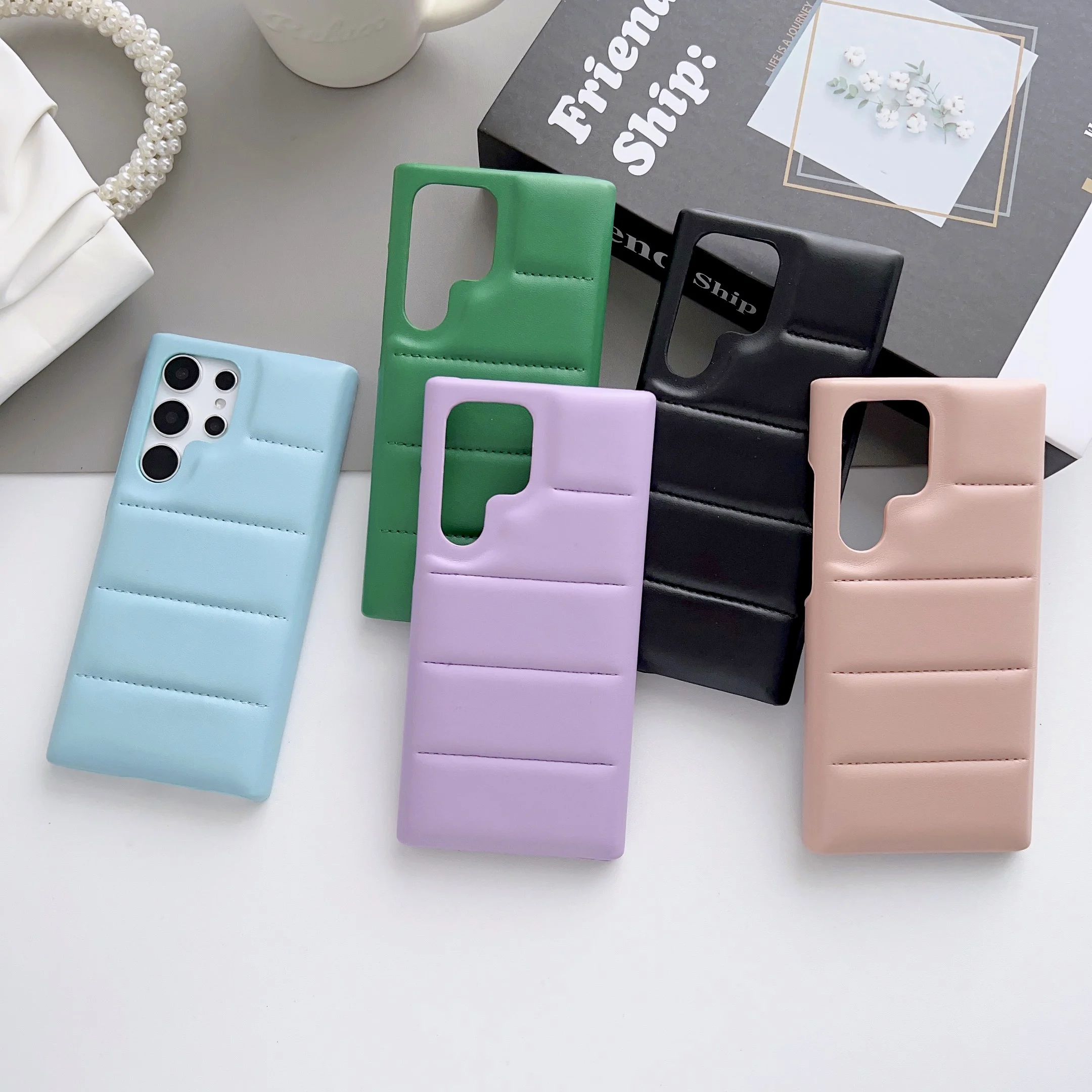 Funda de teléfono a prueba de golpes para Samsung Galaxy S24 Ultra, S23, S22, antiarañazos, delgada, tacto suave, acolchada