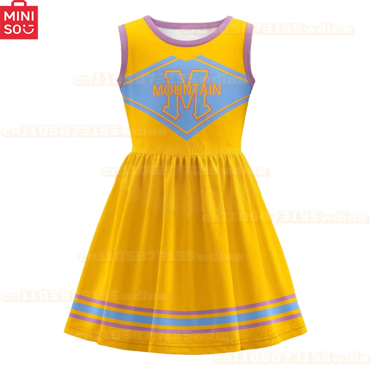 Miniso meninas zombies4 trajes de halloween meninas cosplay traje bonito estilo dos desenhos animados meninas cheerleading saia conjunto cosplay