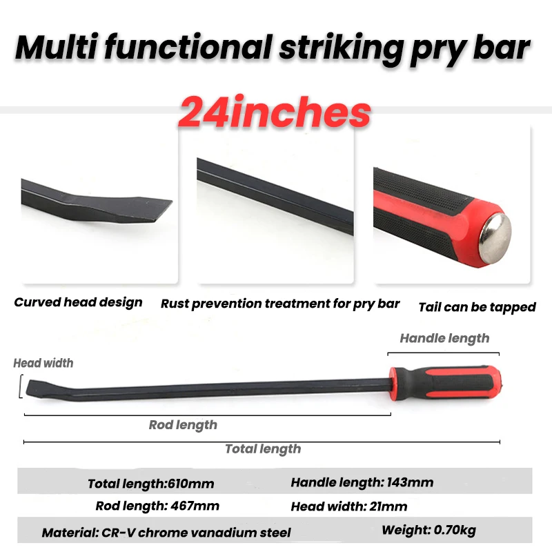 Multi-Function Tire Long Crowbar Motorcycle Lever Tool Spoon Tire Crowbar Hand Removal Tools