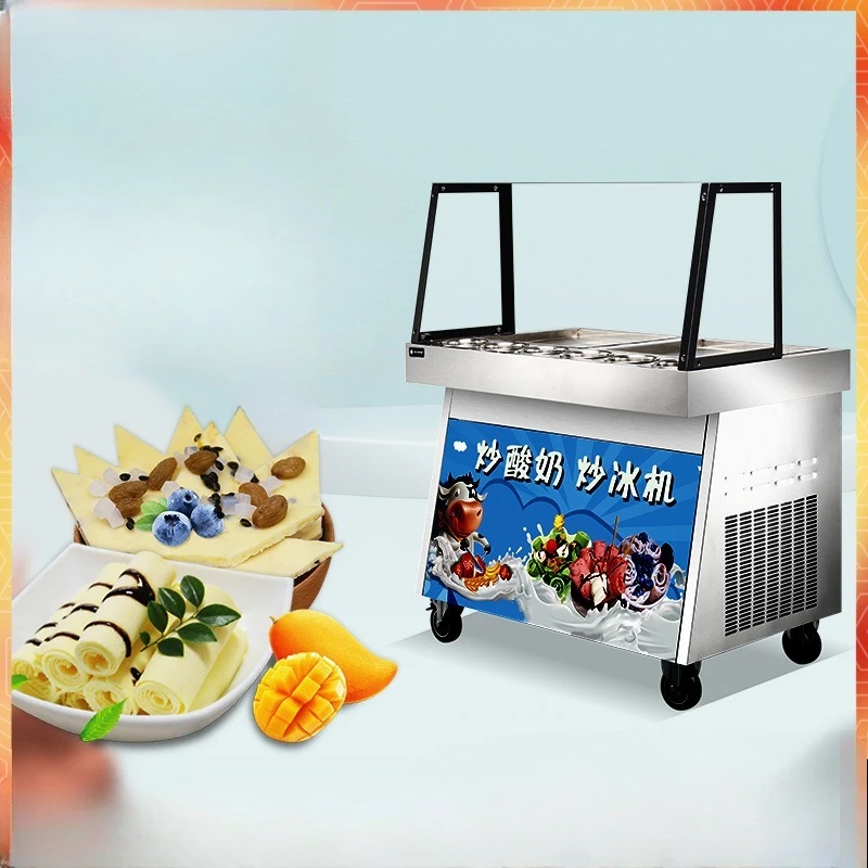 

Commercial Fried Ice Machine Fried Yogurt Machine Smoothie Ice Roll Variety Fried Ice Machine Fruit