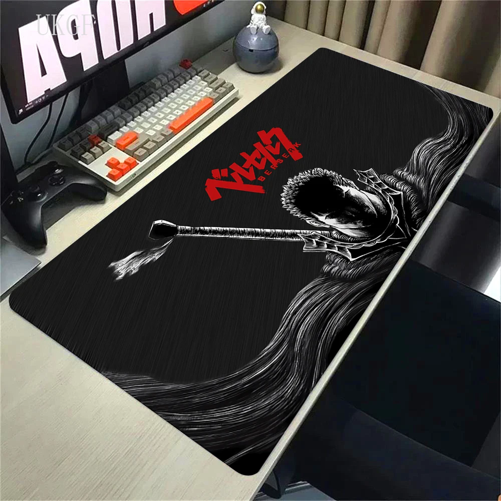 Xxl Mouse Pad Anime Berserk Gamer Keyboard Mausepad Large Rubber Gaming Mat Guts sword in berserk Mousepad Pc Desk Girl Cabinet