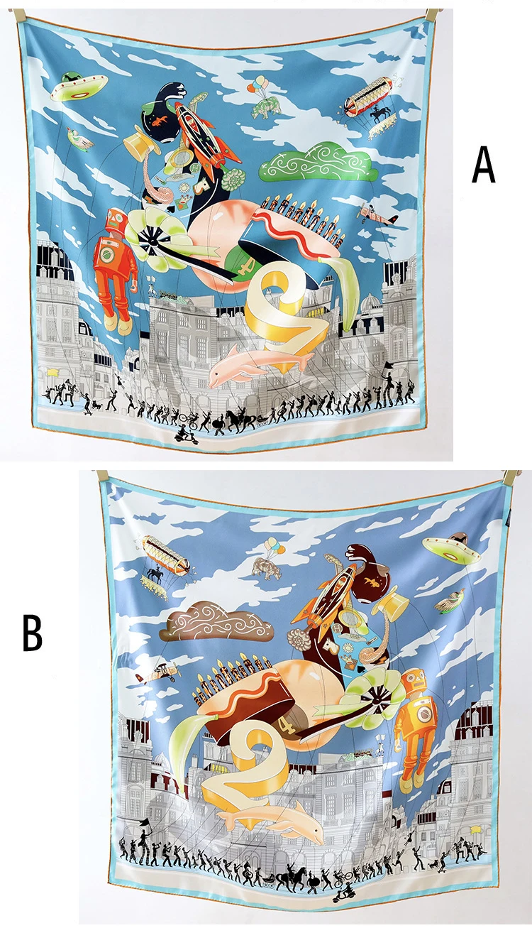 

Шелковый платок 18 мм, двусторонний, люксовый, 90 штук, с подвернутыми краями, банданы, аксессуары для сумок и ремней, рождественский подарок, украшение для головы и шеи