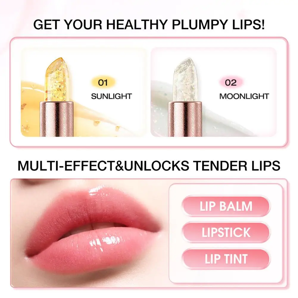 Rossetto che cambia colore Non appiccicoso Idratante Lucido Shine Balsamo per labbra Cambia colore Transferproof Lucidalabbra 3 in 1 Trucco 2025