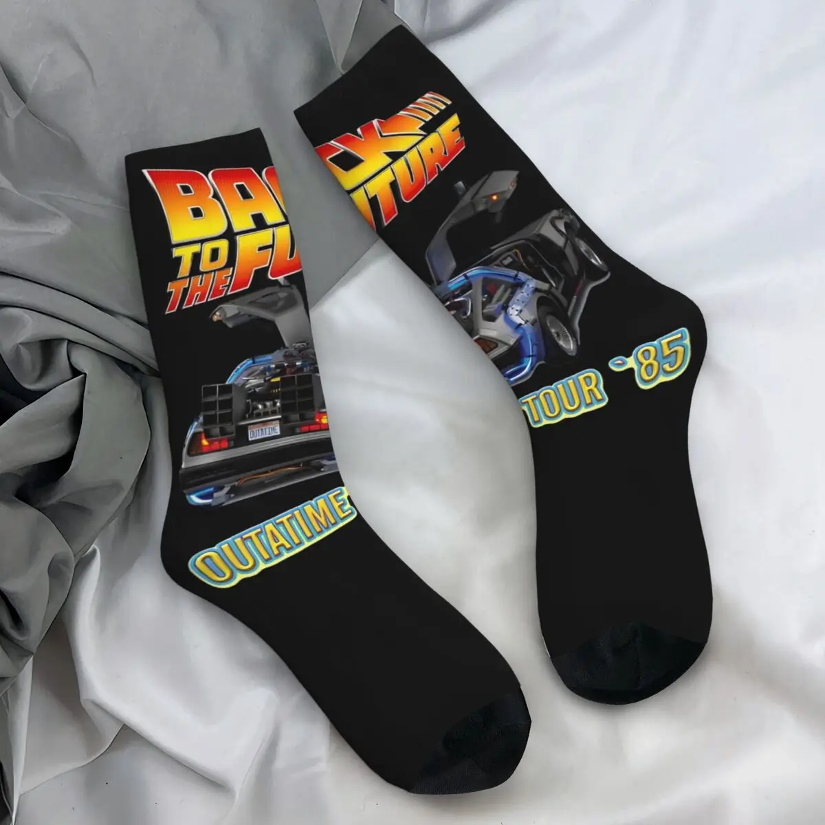 Back To The Future Socks Funny Stockings Men Comfortable Outdoor Sports Socks Winter Custom Anti-Slip Socks