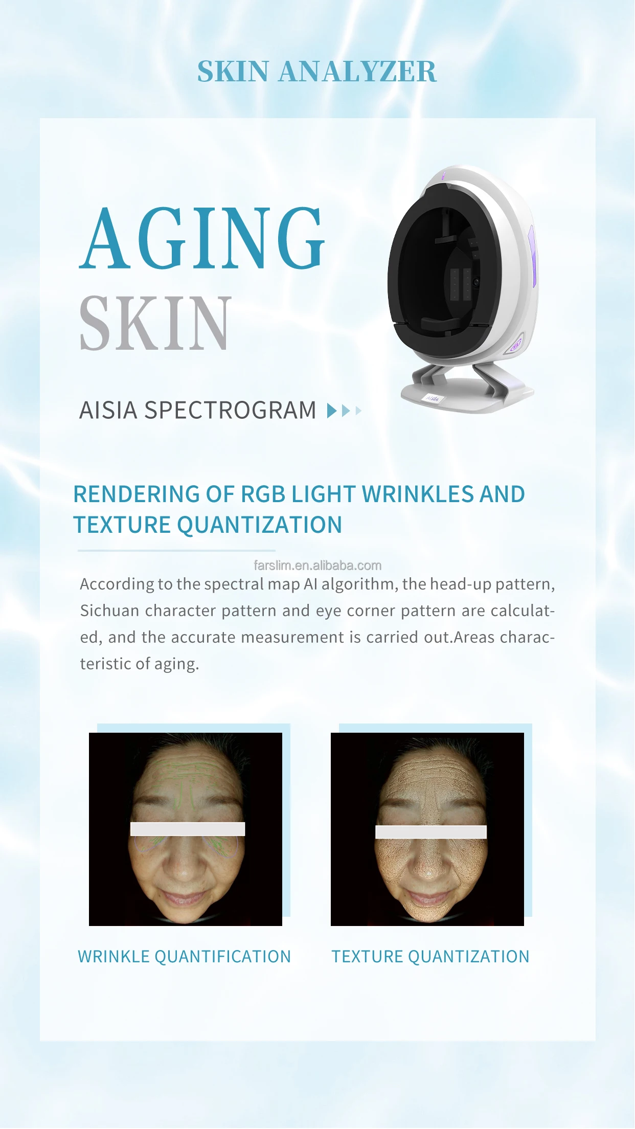 3D Digital Analyzer Skin Detective Machine AISIA New Arrival Updated Technology Acne Pigment Moisture Sensitive Analysis Device