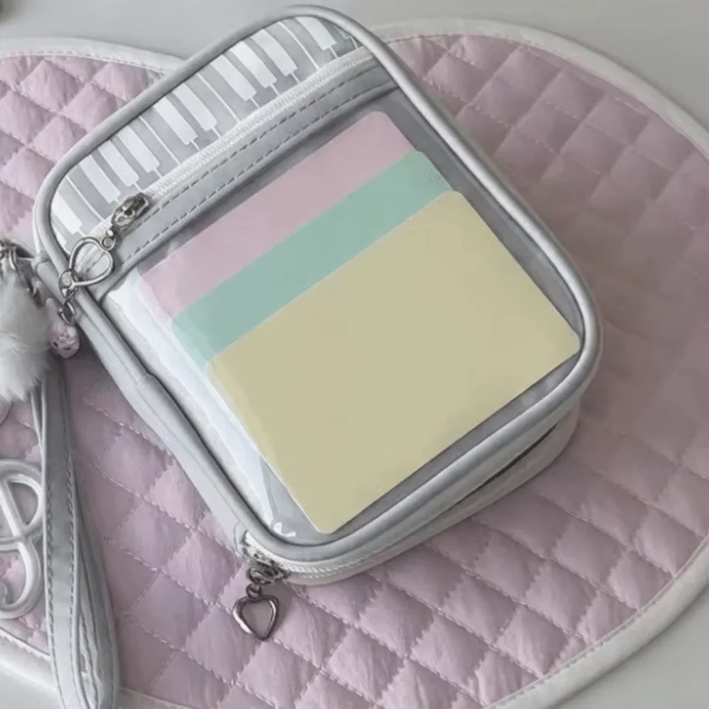 Clear Window Anime Ita Bag Polka Dot Pattern Lanyard Included Photocard Storage Bag Multifunctional Strawberry Print