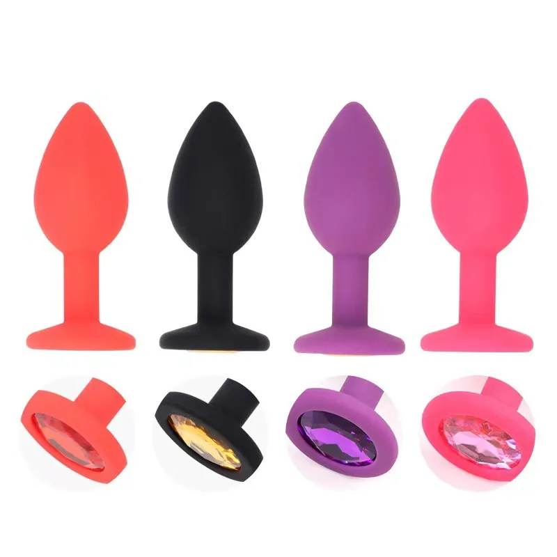 Soft Silicone Butt Plug Anal Plug Unisex Sex Stopper 3 Different Size Adult Toys for Men/Women Anal Trainer for Couples