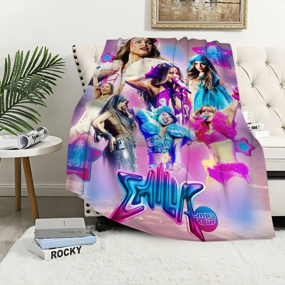 Singer Emilia Mernes Mp3 Blanket Plush Nap Sofa rug for Living Room Warm Office Bedroom Birthday Home Travel Kid Gifts