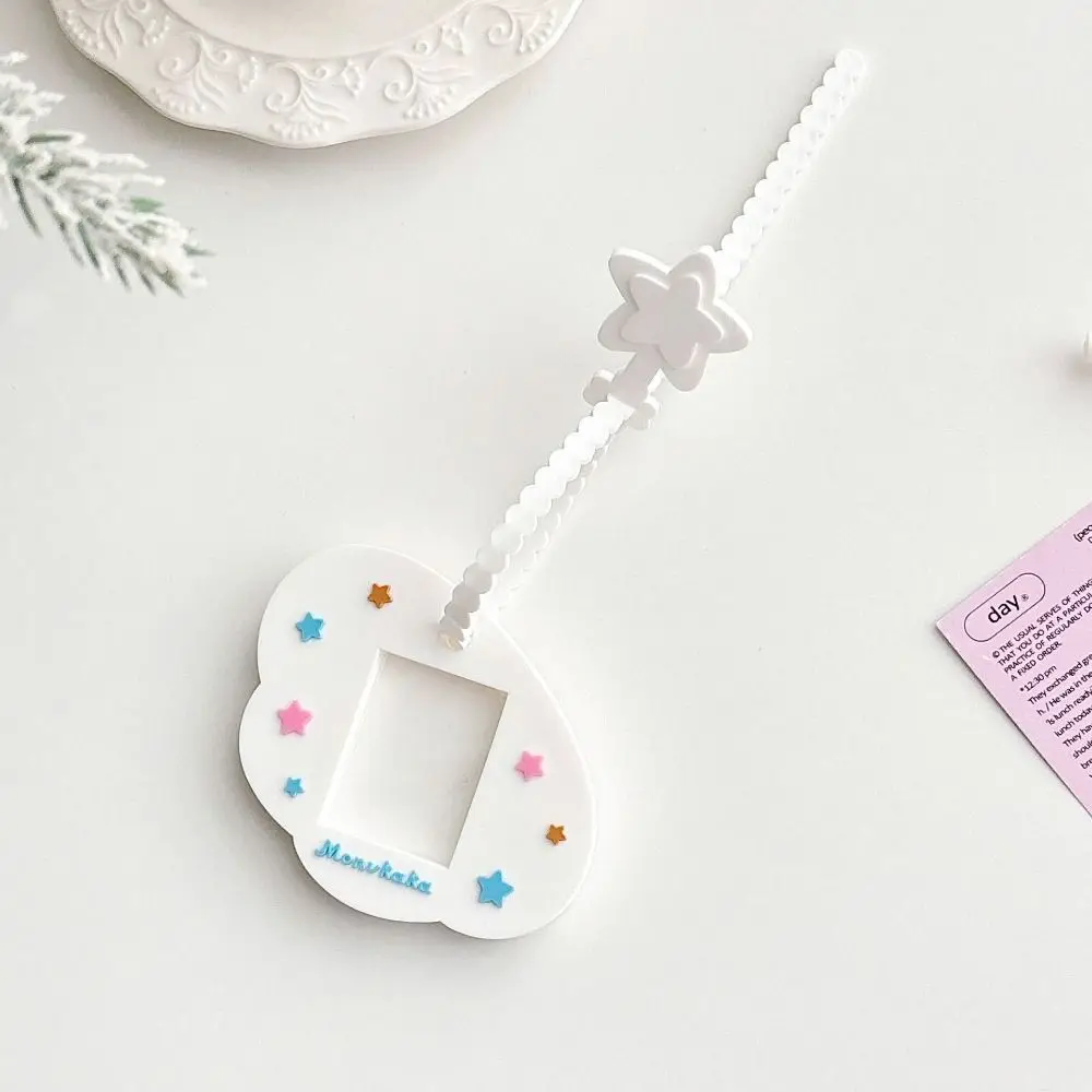 Creative 1 Inch Photocard Holder Mini Adjustable Idol Photo Holder Silicone Gift Keychains