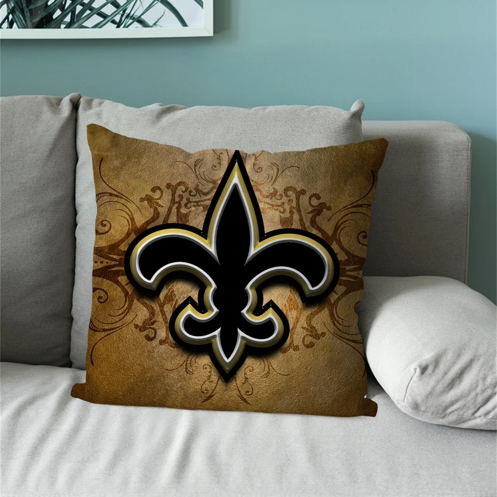 Cool New O-Orleans S-Saints Pillow Case Living Room Sofa Cushion Cover Suitable For Home Bedroom Room Decoration