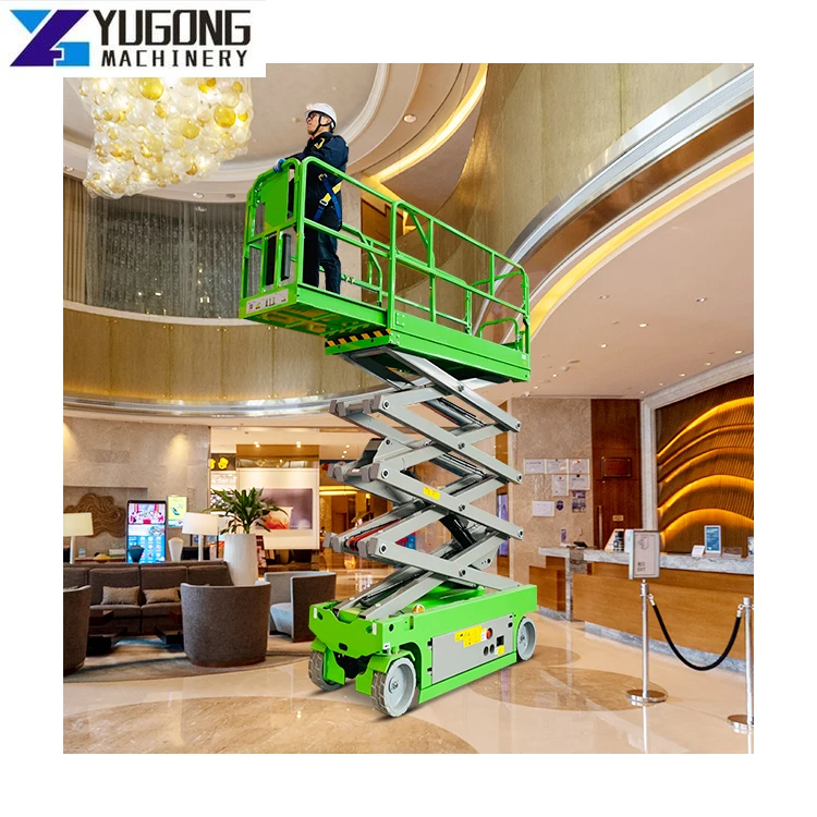 YG 6-10m Hydraulic Aerial Lifts Electric Semi-automatic Mobile Scissor Lift Tables Small Folding Scissor Lift