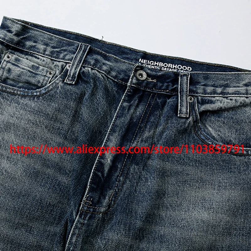 2025 New Style NBHD Ripped Jeans Daily Leisure Fashionable Straight-leg Pants High Street Trend NBHD Denim Trousers