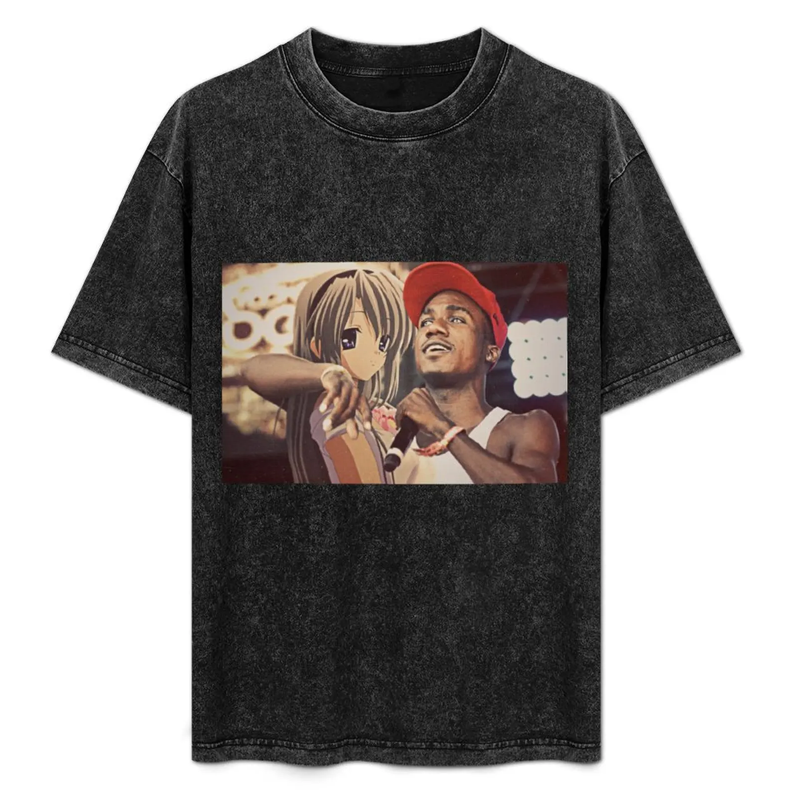 

Hopsin x Tomoyo (Clannad) T-Shirt Basic Plain Short Sleeve Crew Neck Tee