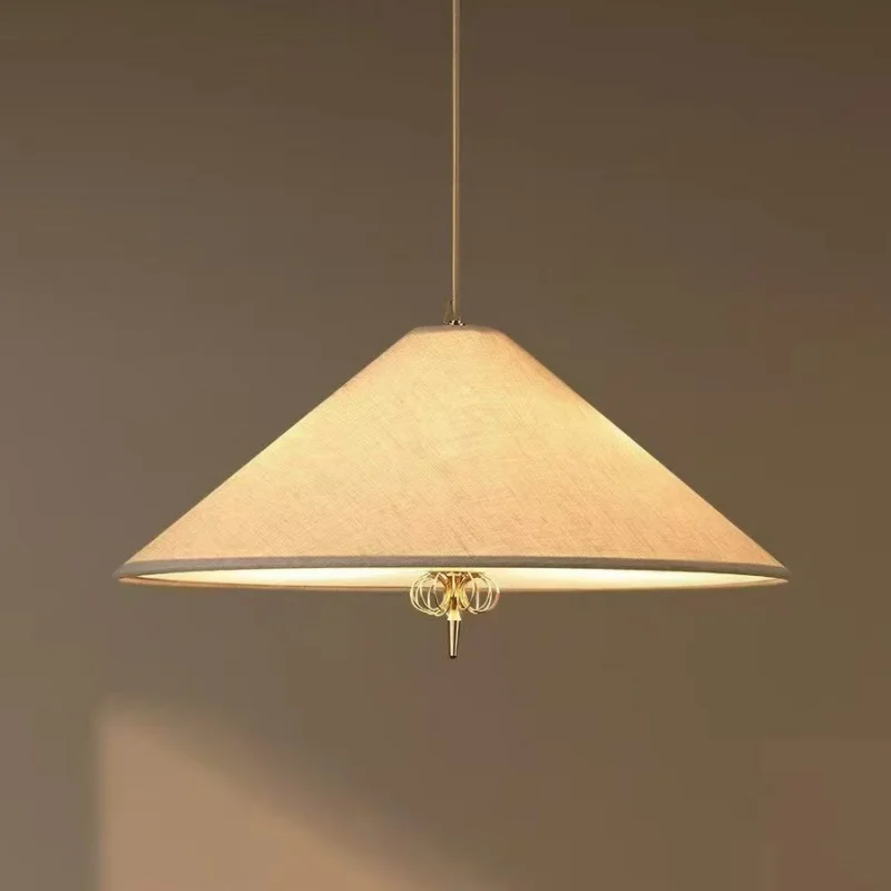 Middle Ancient Style Natural Bamboo Woven Pendant Light Art Designer'S Fabric Retro Atmosphere Living Room Dining Room Light