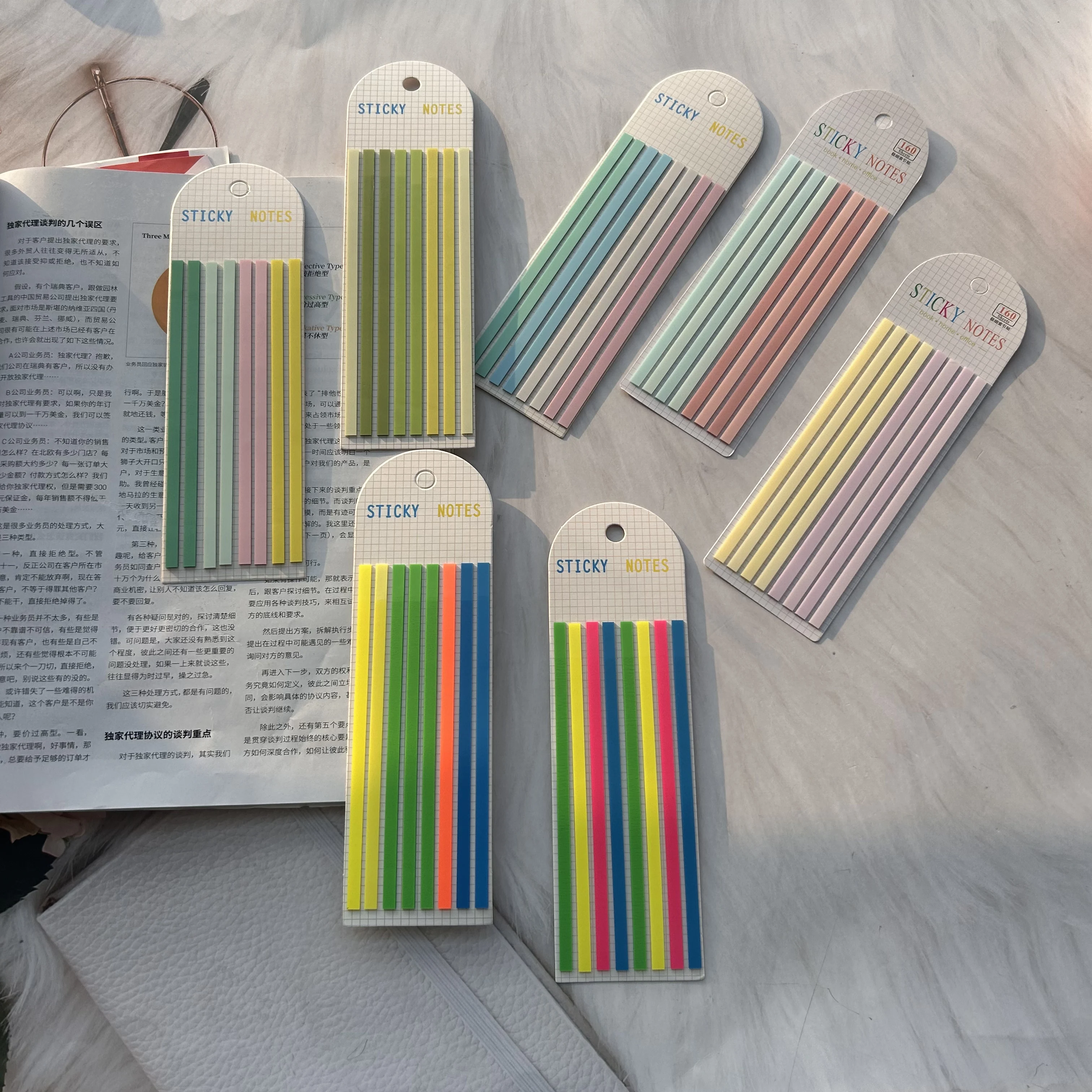 7Packs Clear Sticky Notes And Index Tabs 1120 Sheets Writable Repositionable Page Markers Self-Adhesive Book Annotation Flags