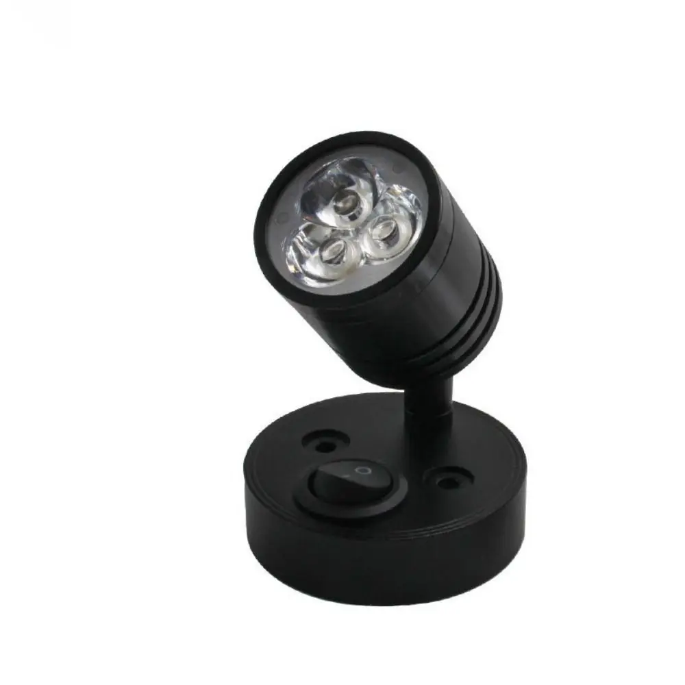 Durable Wall Mounted Reading Lamp Touch Switch Adjustable 12 Volt Spotlight Caring Eyes Swivel Head RV LED Light Camper Trailer