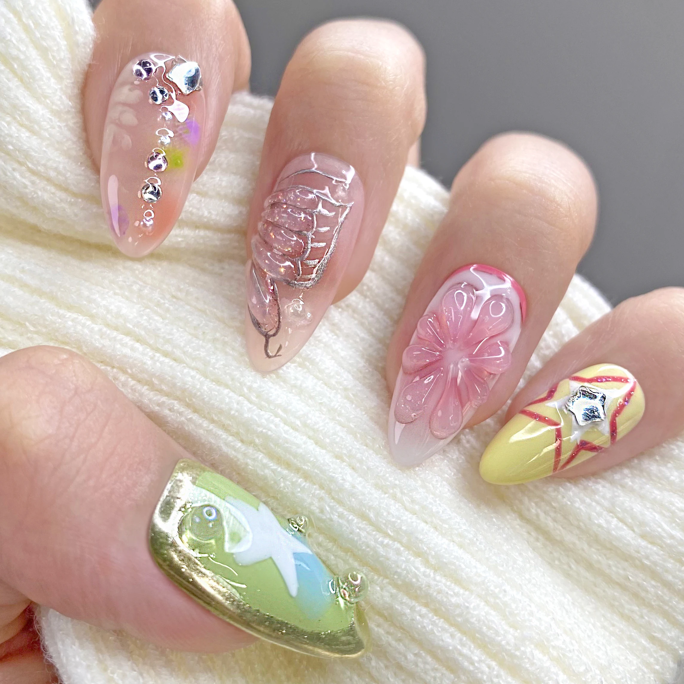 

press on nails handmade press on nails Stick-on nails nails press ons false nails woman Fake