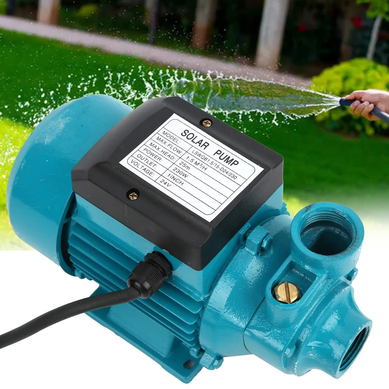 

Электрический насос с однополярной крыльчаткой, горизонтальный, для водоснабжения, 25м, 230Вт, DC24В