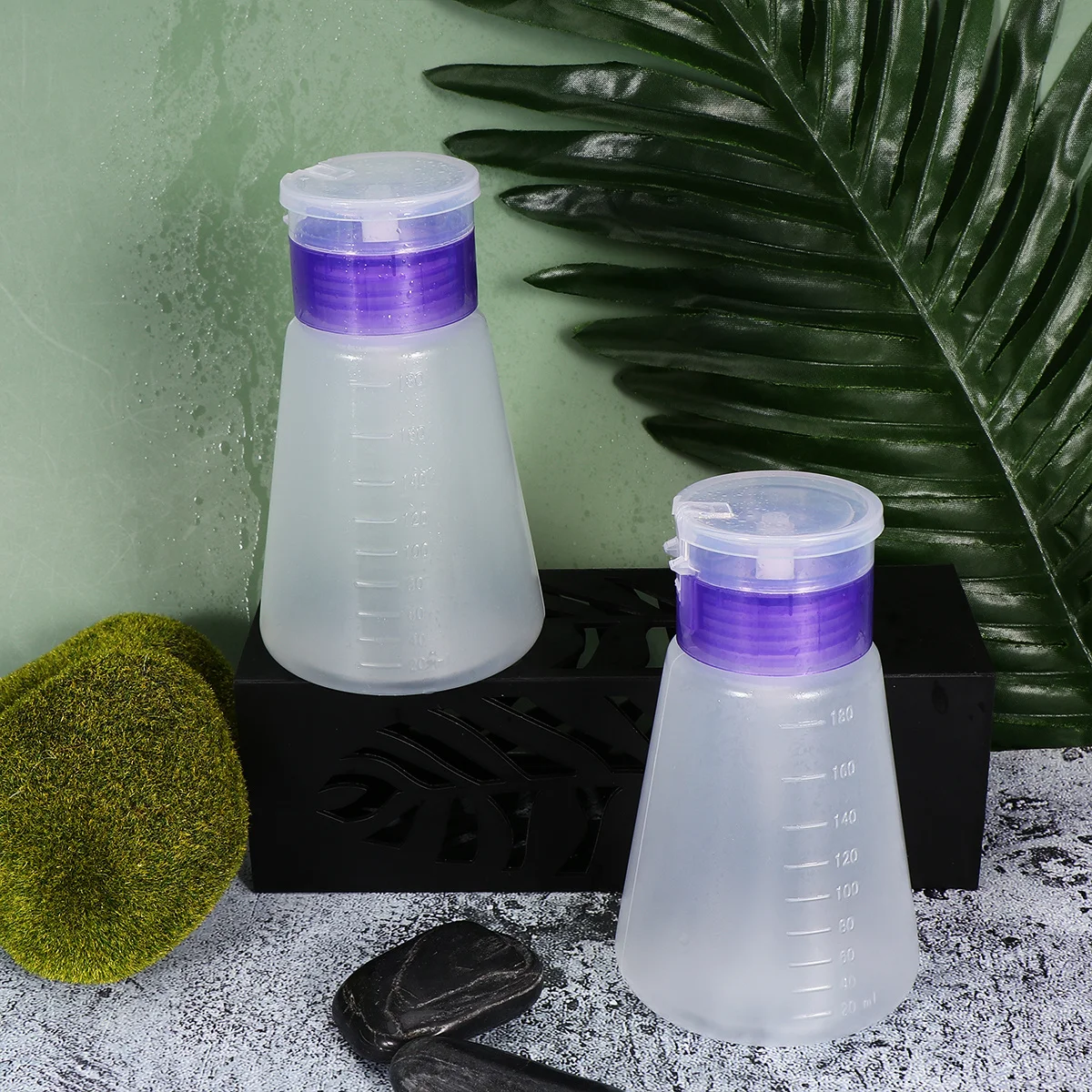 

2pcs Press Bottles Empty Dispensers Refillable Pump Bottles For Travel Sprayer Container Portable Makeup