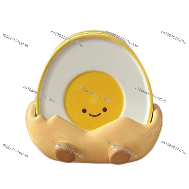 Creative Ceramic Desktop Decoration Egg Spitting Bone Plate Garbage Storage Dish for Home Restaurant