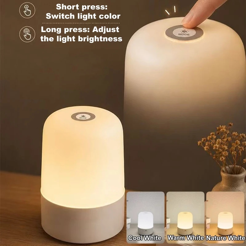 Bedside Led Night Lights Dimmable Charging Desktop Night Lamps Bedroom Bedside Lighting Decoration Touch Reading Led Table Lamps