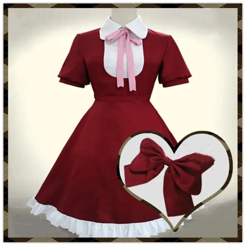 

Anime Bungo Stray Dogs Alice costume Red dress Uniform Costumes Clothes Cosplay Wig Shoes sock For Women Girls Halloween eo]5