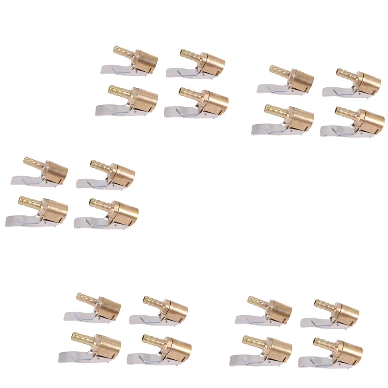 

20Pc 6Mm Auto Air Pump Chuck Clip Car Truck Tyre Tire Inflator Valve Connector Car Open Brass Stem Tire