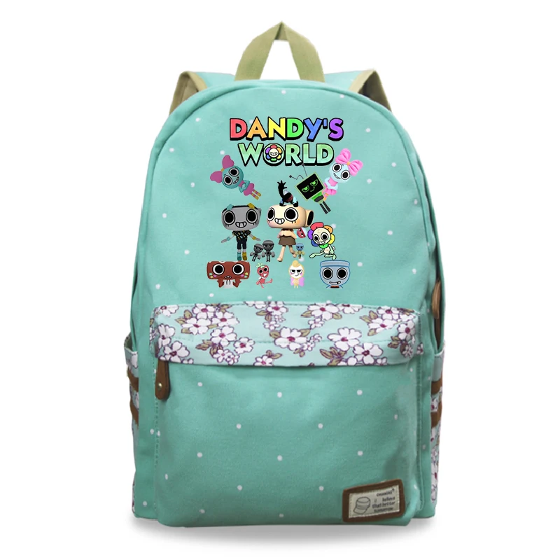 Neue Dandy's World Leinwand Floral Kinder Rucksack Mode Schule Rucksack Mädchen Große Kapazität Reise Schulter Bookbag Geschenk