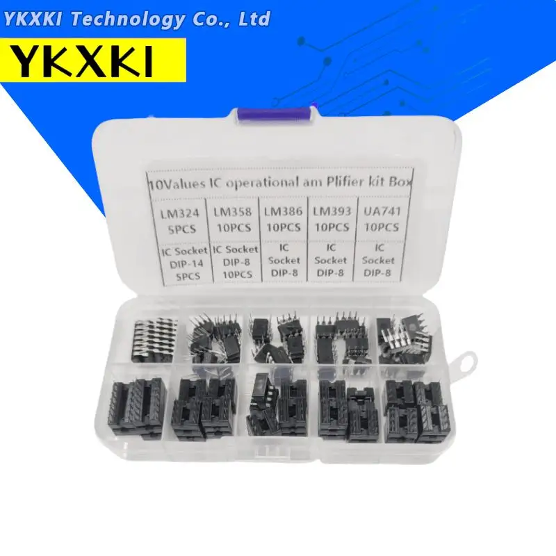 90PCS/Set Electronic Component Assortment Kit LM324 LM358 LM386 LM393 UA741CP DIP LM324N DIP14