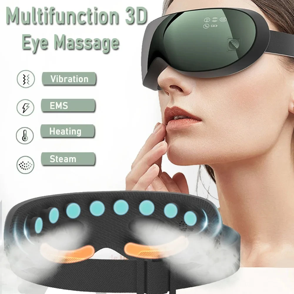 

EMS Pulse Eye Massager Smart Steam Eye Care Instrument Vibration Hot Compress Eye Massage Glasses Acupoint Tired Dry Eye Fatigue