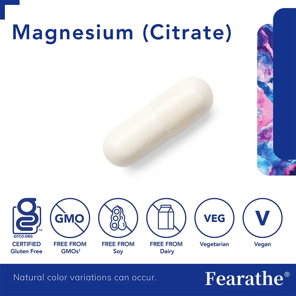 Pure Fearathe - Magnesium (Glycinate) Supports Enzyme and Physiological Function - High Absorption 120 Capsules