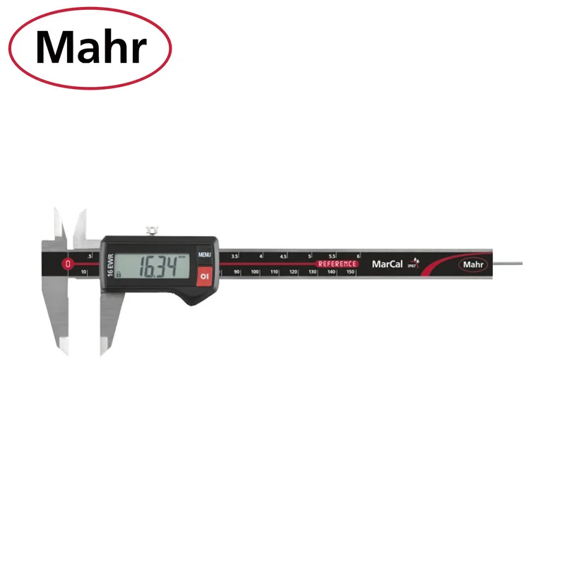 

Mahr 16EWR IP67 Digital Calipers, Range 0-150mm/6" Metric and inch Resolution 0.01mm/.0005" 4103300 4103301 4103302